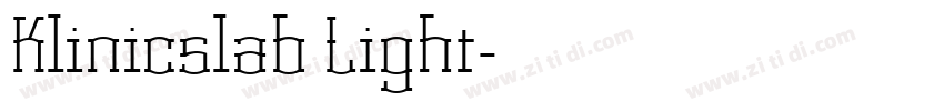 Klinicslab Light字体转换 Klinicslab Light字体转换